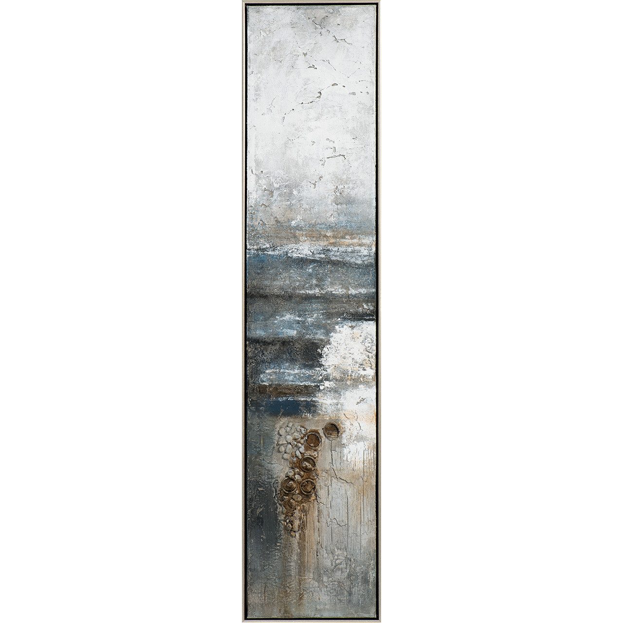 ArtUniverse Gemälde Schlanke Textur Komposition Meeresrauschen 29 x 129 cm, Abstrakt