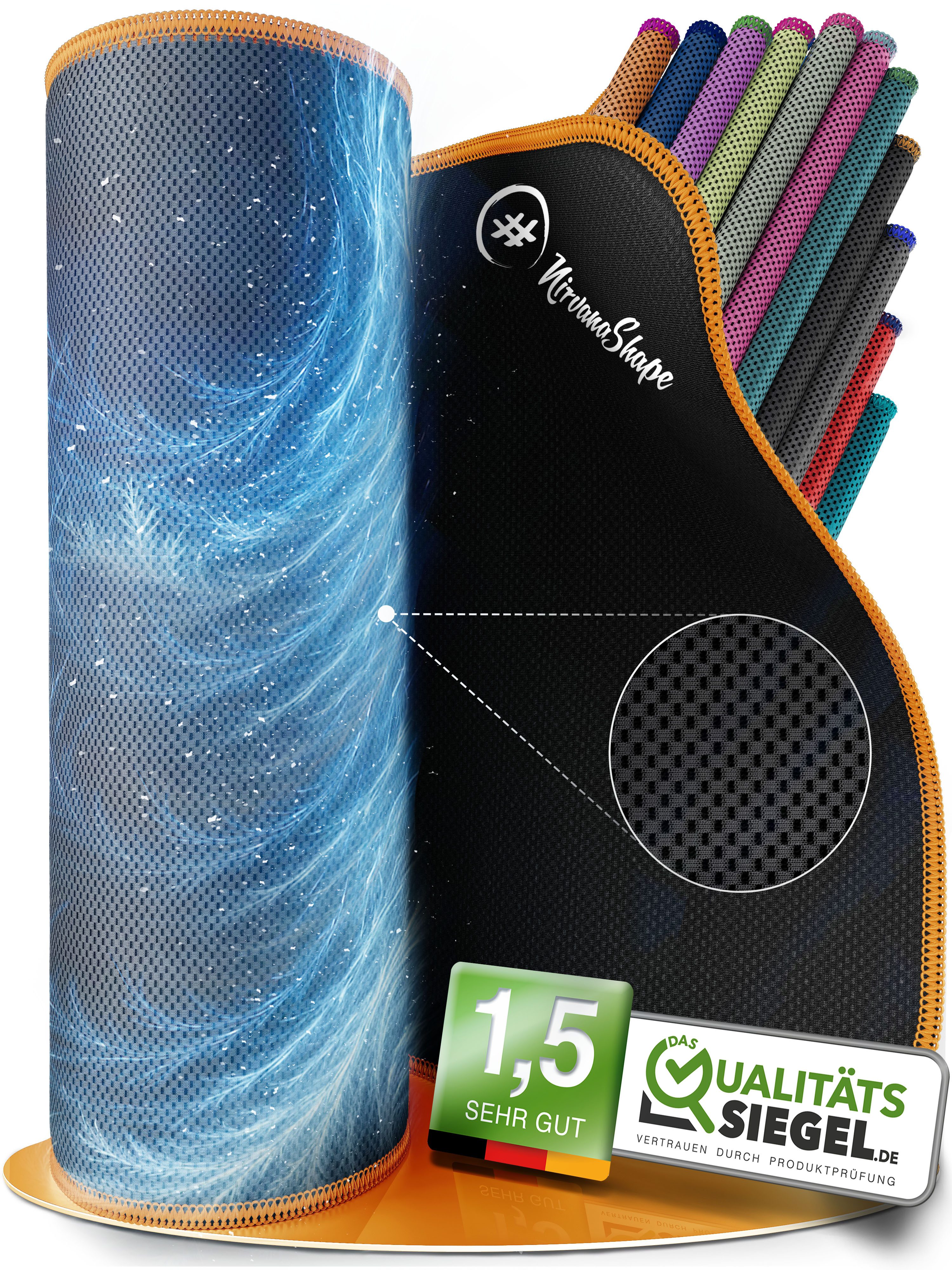 NirvanaShape Handtücher Kühl-Tuch eiskalt mit sofortiger Kühlwirkung kühlendes Handtuch, sofortiger Kühlwirkung, ultraleicht, Ideal für Sport & Freizeit