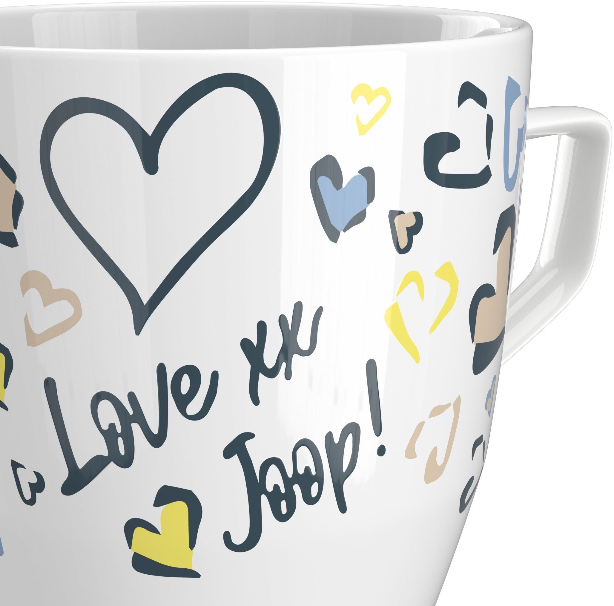 MUG JOOP! Porzellan, charmanten Farben originalem mit Becher in EDITION, VALENTINE'S Herzen-Muster Joop! COLLECTOR'S