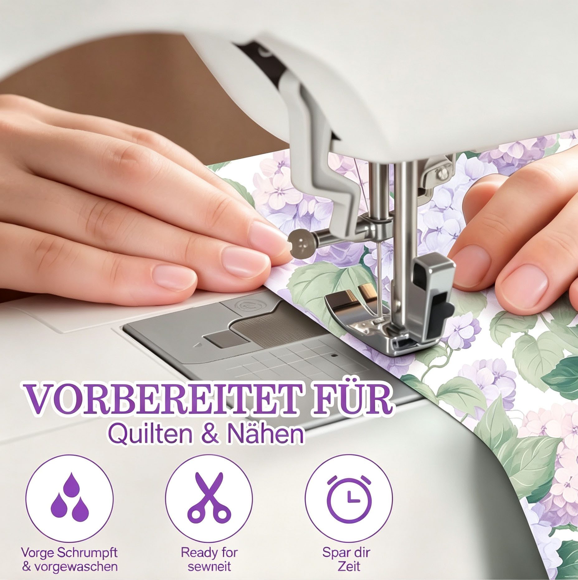 Diwzbyn Stoff Boho-Gewebe, bedruckter Steppstoff, Vintage-Patchwork-Material, geeignet für Handarbeit und Bekleidungsnäherei