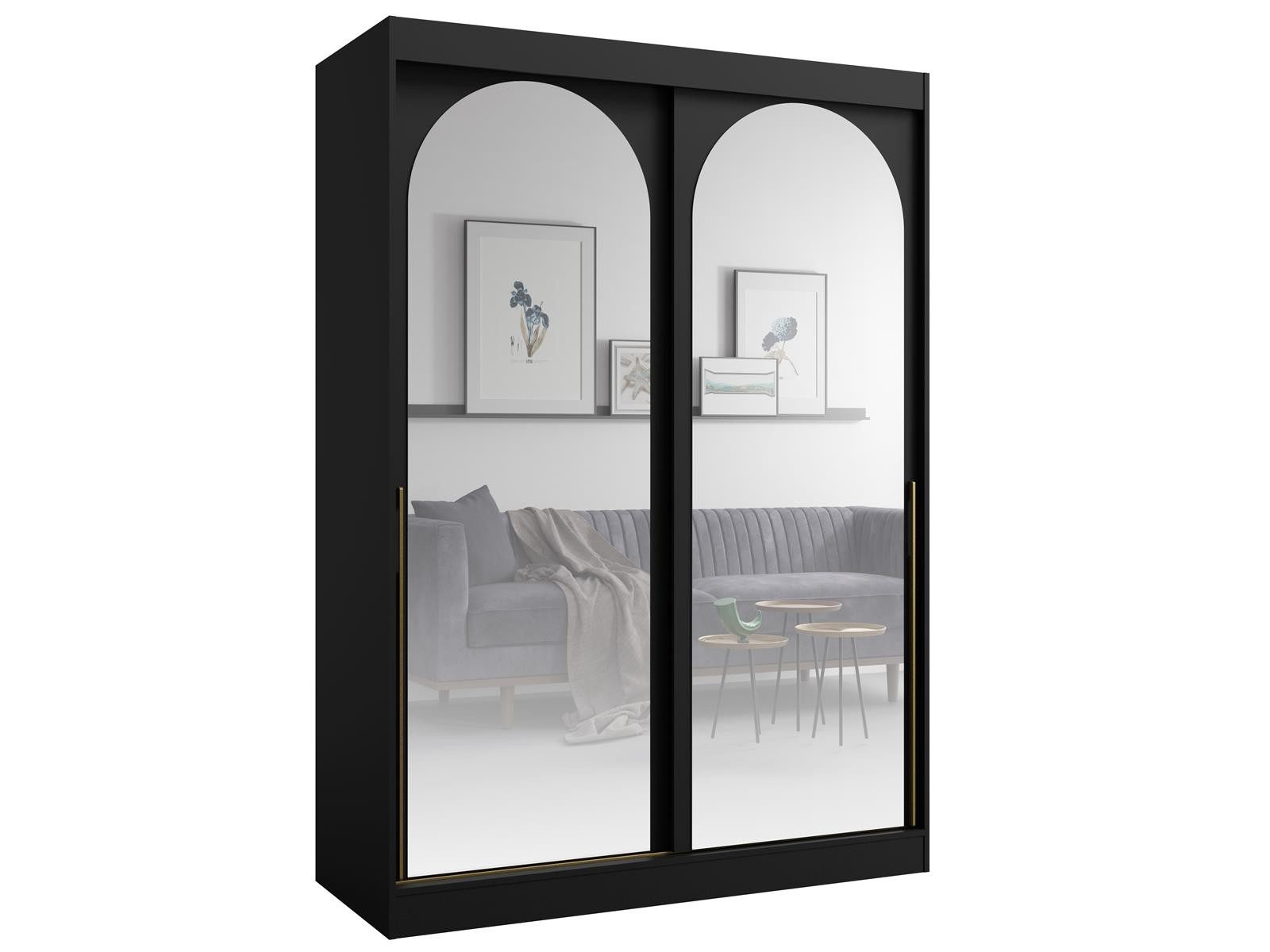 Compleo Kleiderschrank mit Spiegel 150 cm, günstig online kaufen