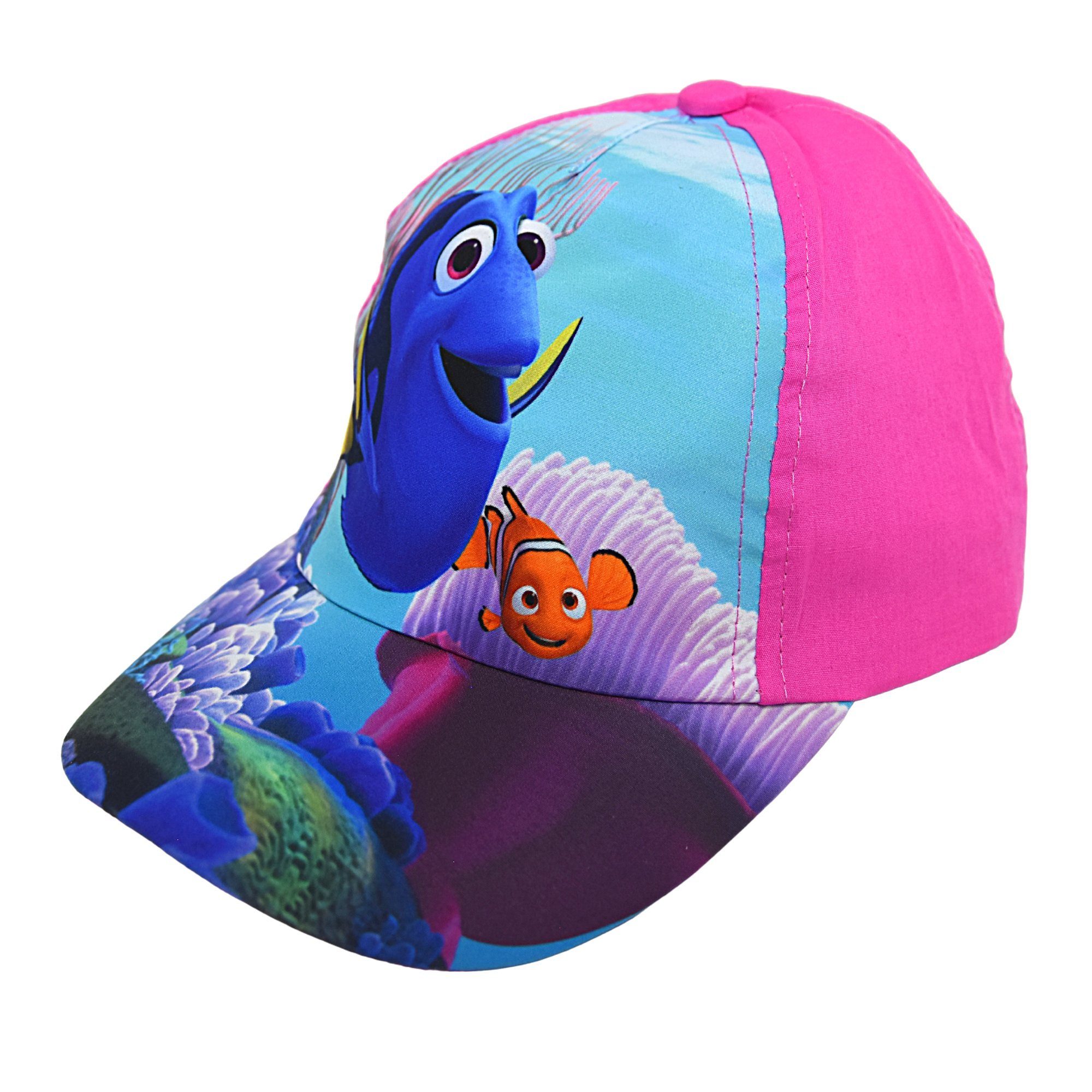 Dory 52-54 mit UV & Nemo Pink Cap Baseball 30+ cm Größe Schutz Disney Sommerkappe