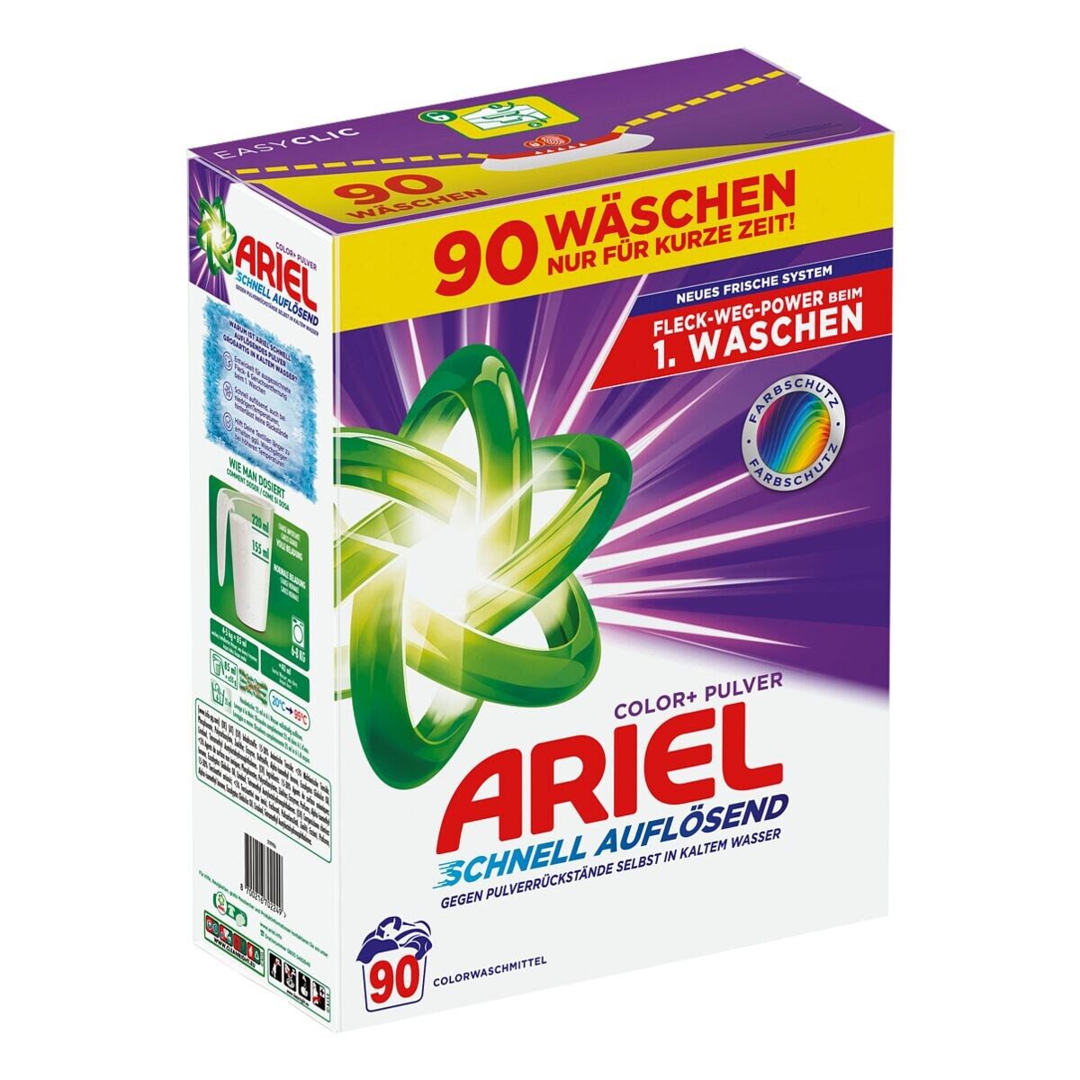 ARIEL Color+ Colorwaschmittel (90 WL, 4,95 kg)