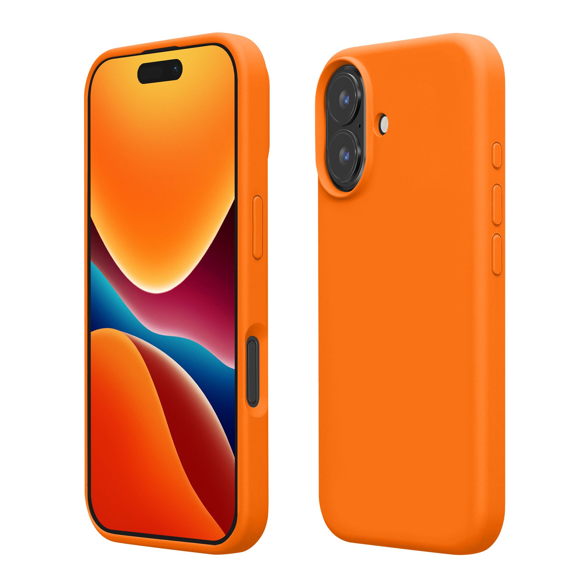 kwmobile Handyhülle Hülle für Apple iPhone 16 Plus, Hülle Silikon gummiert - Handyhülle - Handy Case Cover