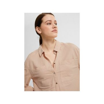 Comma Langarmbluse beige regular (1-tlg)