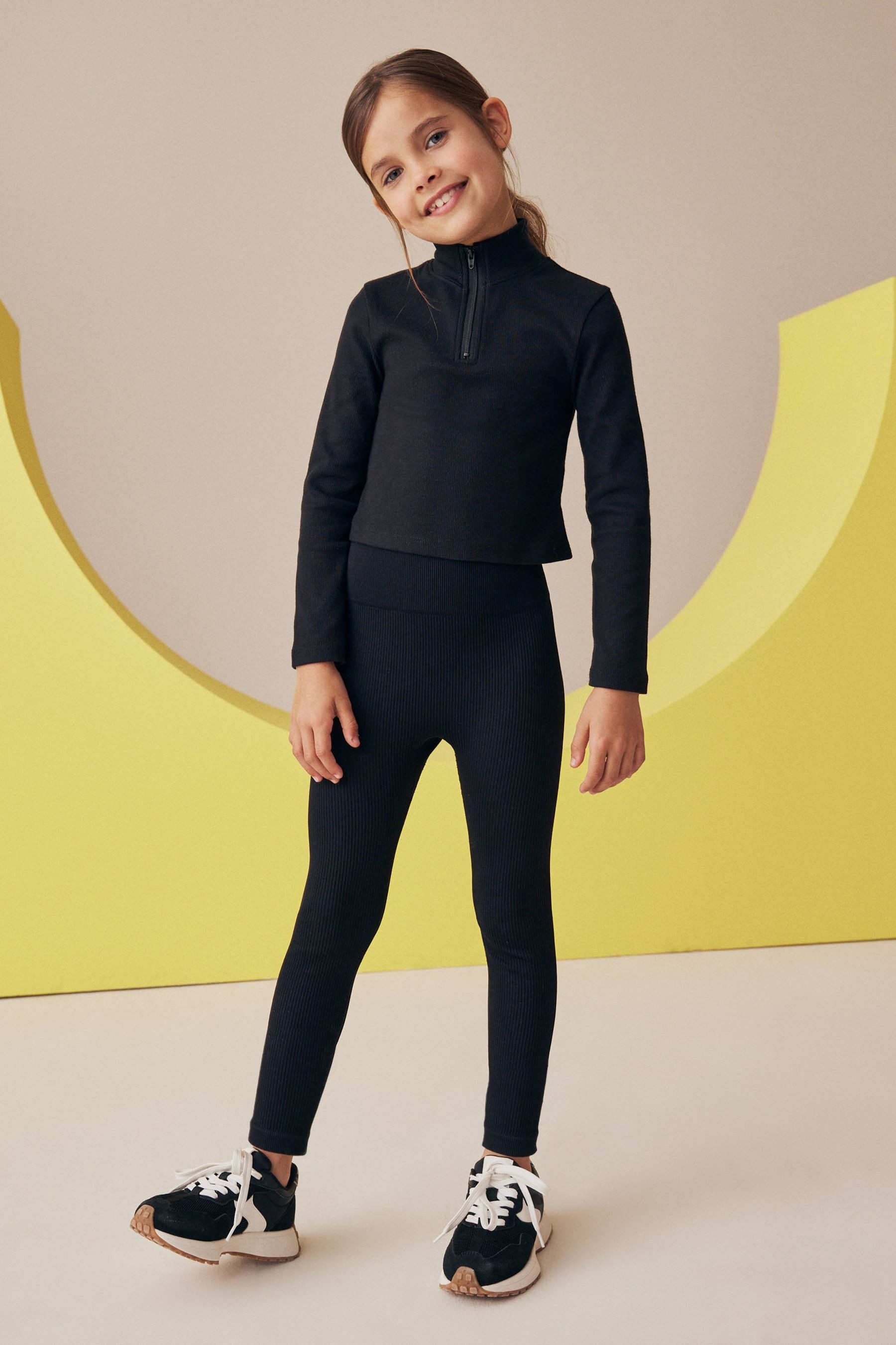 Next Leggings Nahtlos Gerippte Leggings mit hoher Taille (1-tlg)