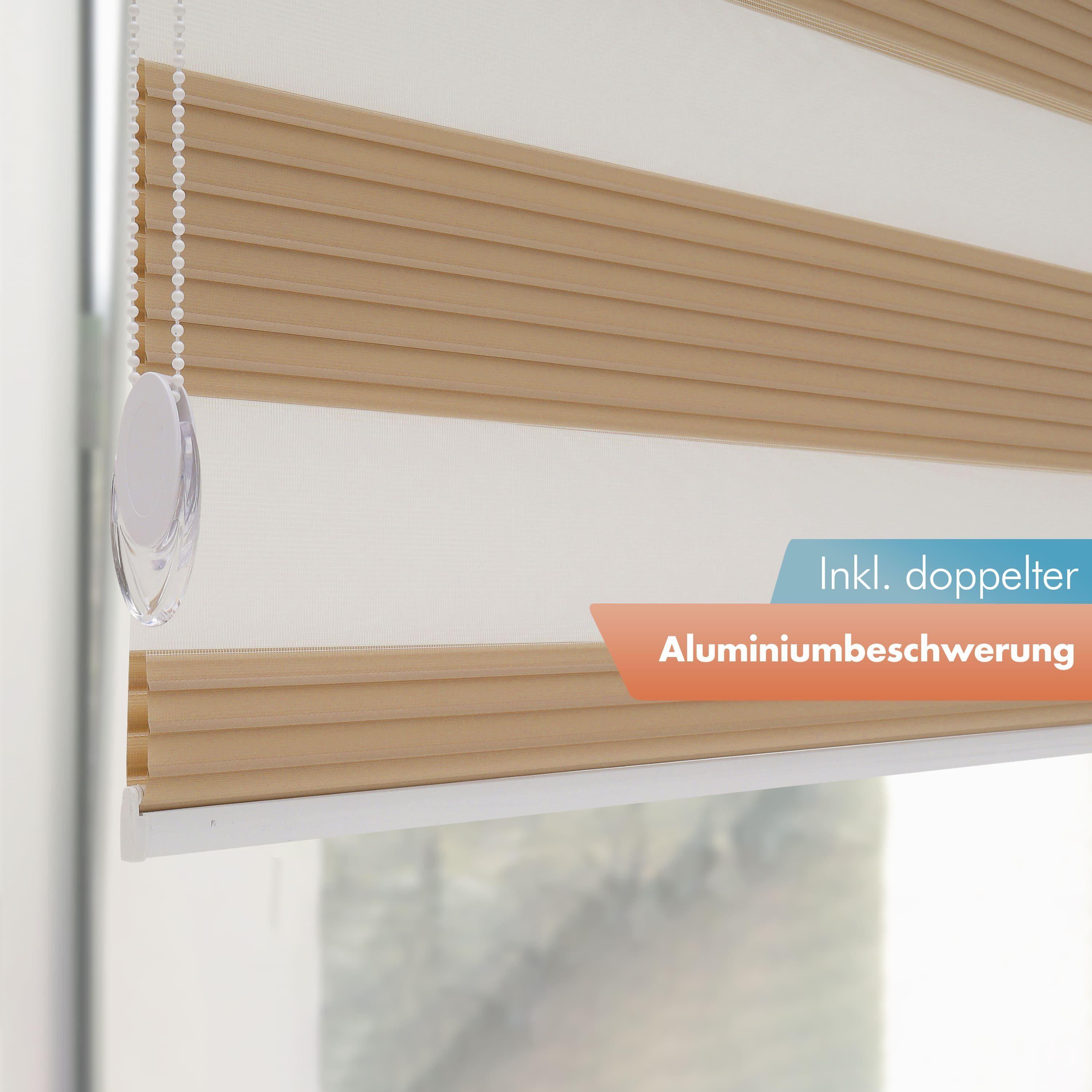 Doppelrollo Duo Rollo, Fensterrollo, Jalousien zum Klemmen, Bailena