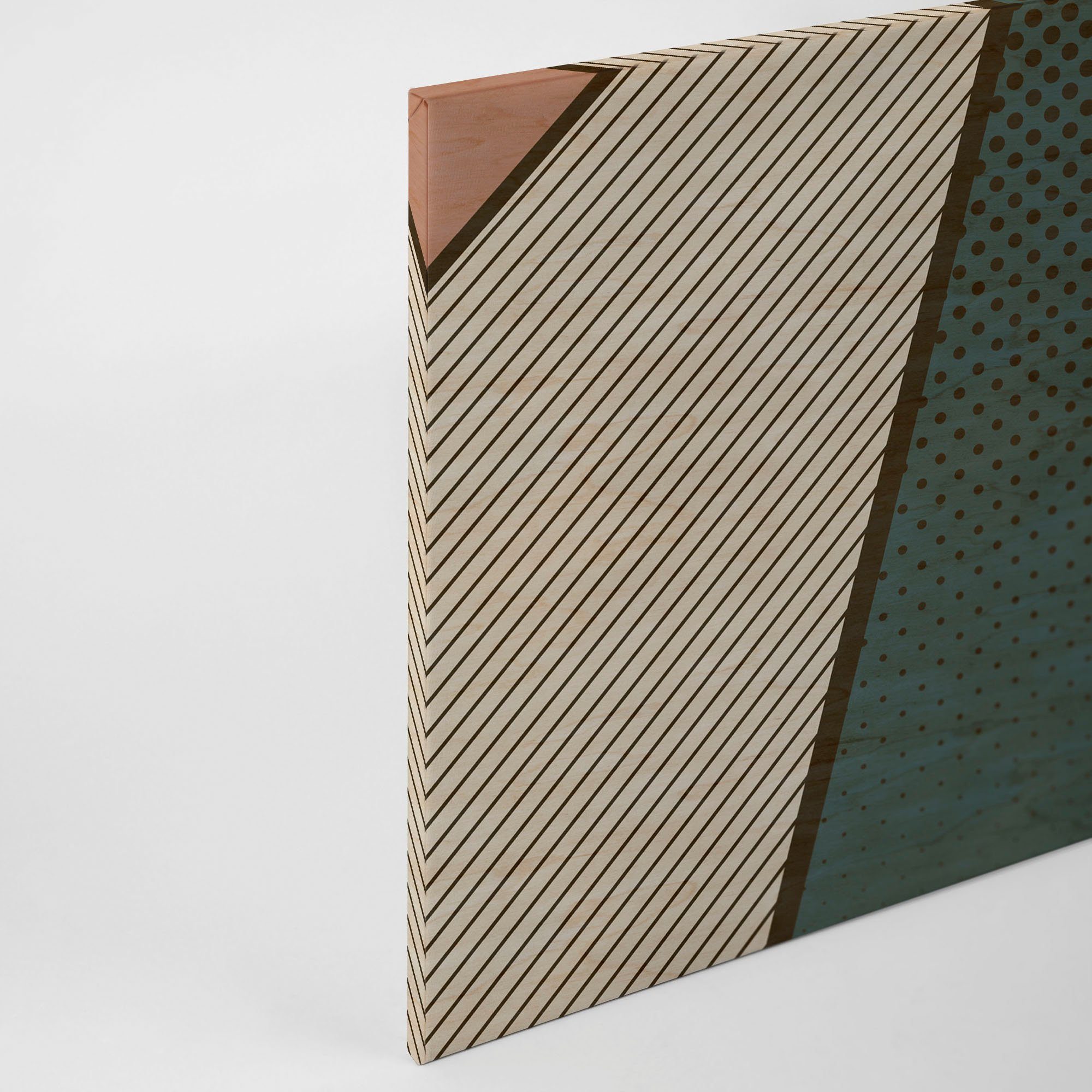 Leinwandbild Keilrahmen Grafisch play, orange A.S. Geometrisch (1 grün, pattern Bild beige, Modern St), Création
