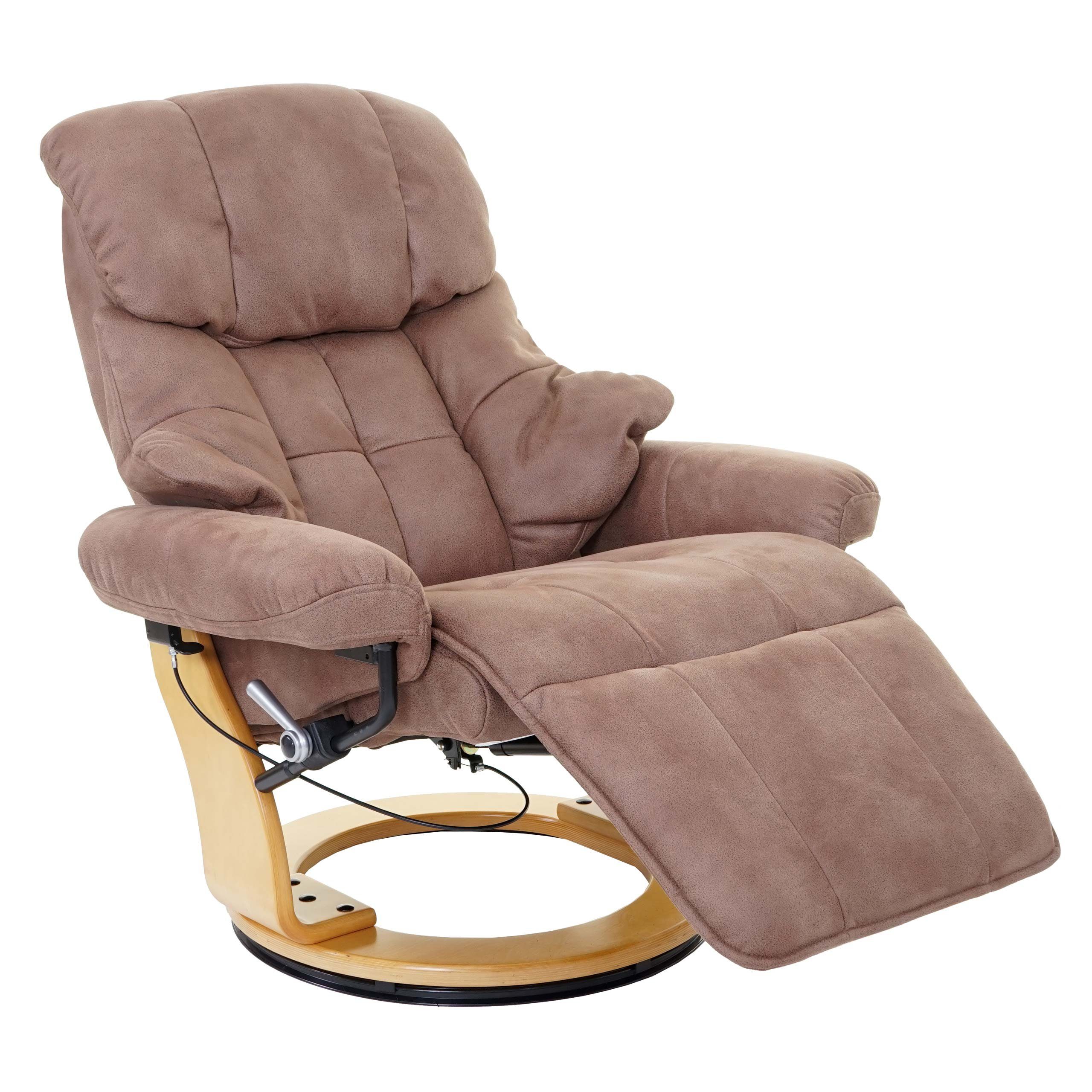 MCA furniture Relaxsessel Windsor 2-S, Fußstütze und Rückenlehne separat verstellbar, extradicke Polsterung antikbraun, naturbraun
