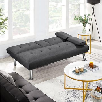 Yaheetech Schlafsofa Klappbares Couch Sofa mit Schlaffunktion Bettsofa, Liegefläche von 167 × 94 cm fürs Wohnzimmer/Schlafzimmer/Gästezimmer