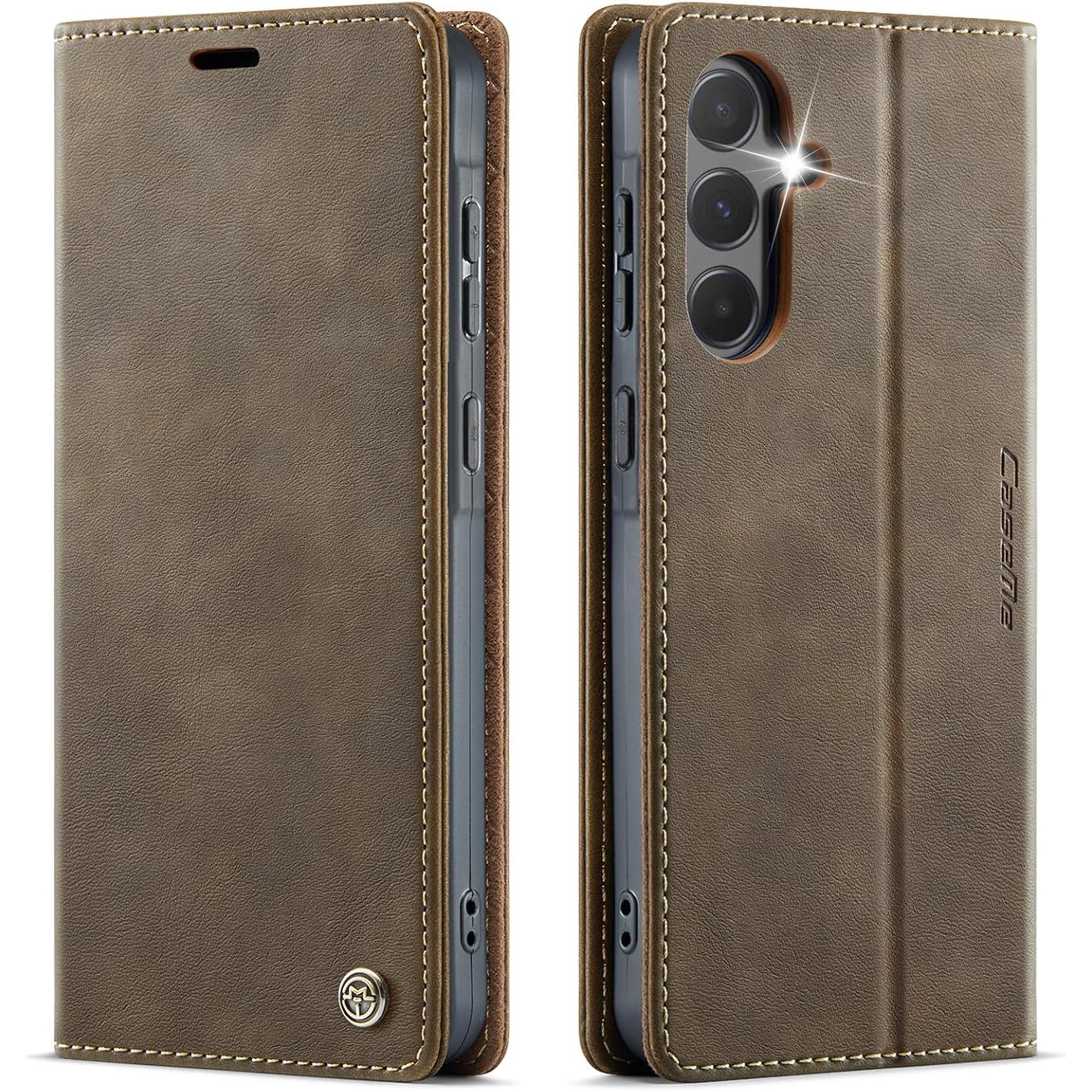 Wörleonline Handyhülle Schutzhülle für Samsung Galaxy, A56 5G Hülle mit zwei RFID-geschützten Kartenfächern, Klapphülle