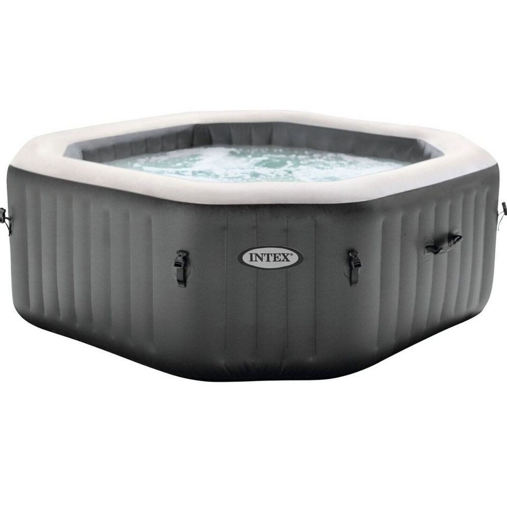 Intex Whirlpool PureSpa Bubble Massage Set Octagon Whirlpool, Mit Salz-Wasser-System