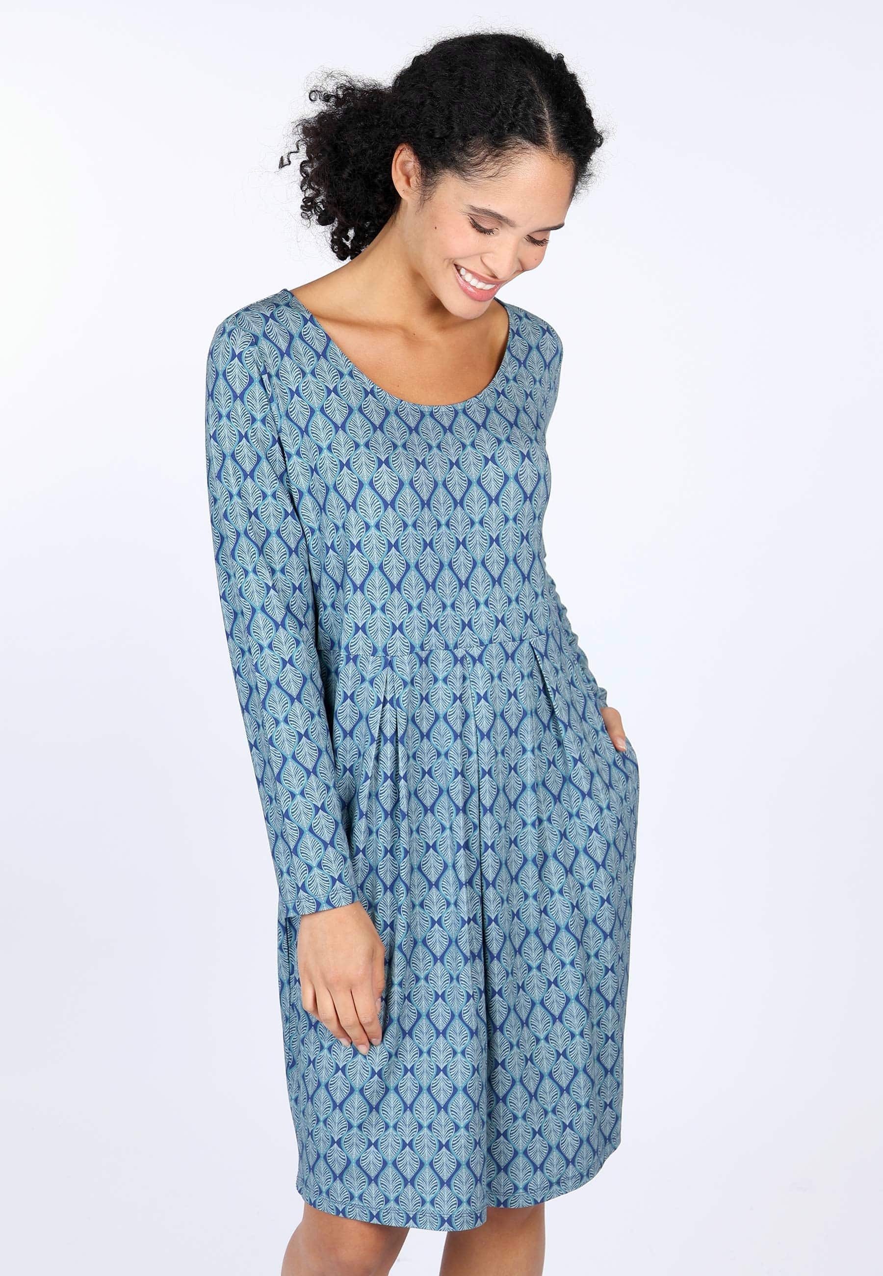 Deerberg Sommerkleid Jolente leaves – Bild 3 von 5