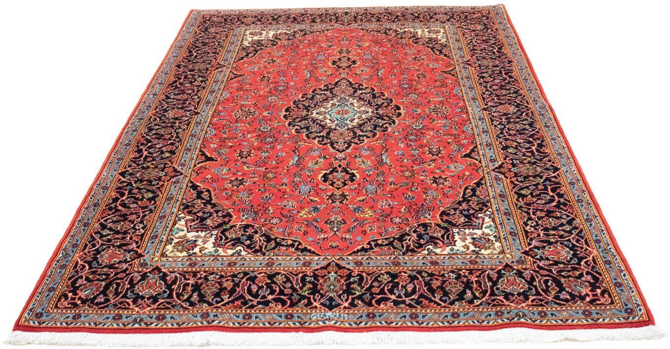 Orientteppich Perser - Keshan - 218 x 144 cm - rot, morgenland, rechteckig, Höhe: 10 mm, Wohnzimmer, Handgeknüpft, Einzelstück mit Zertifikat