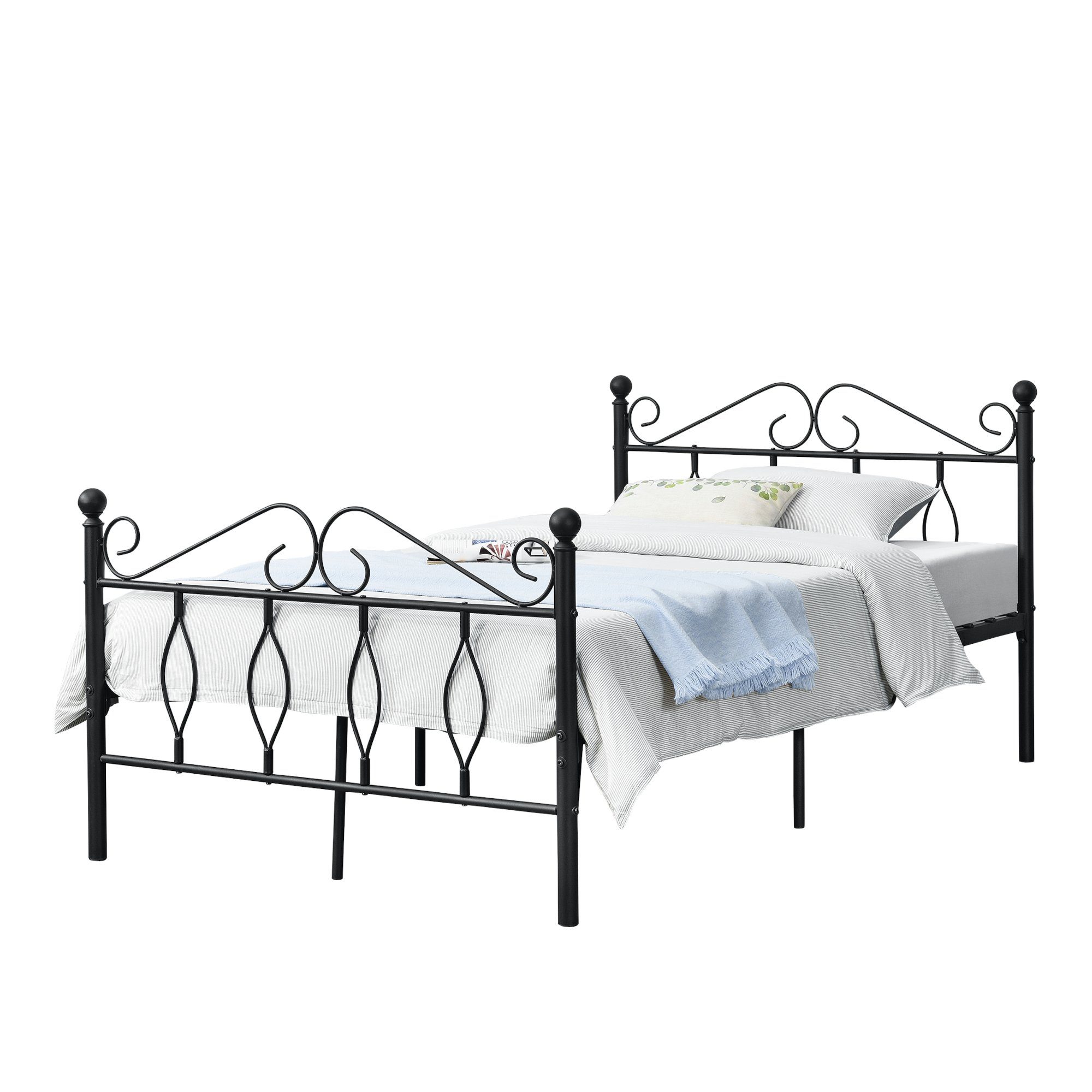 en.casa Metallbett, »Apolda« Metallbett mit Lattenrost günstig online kaufen