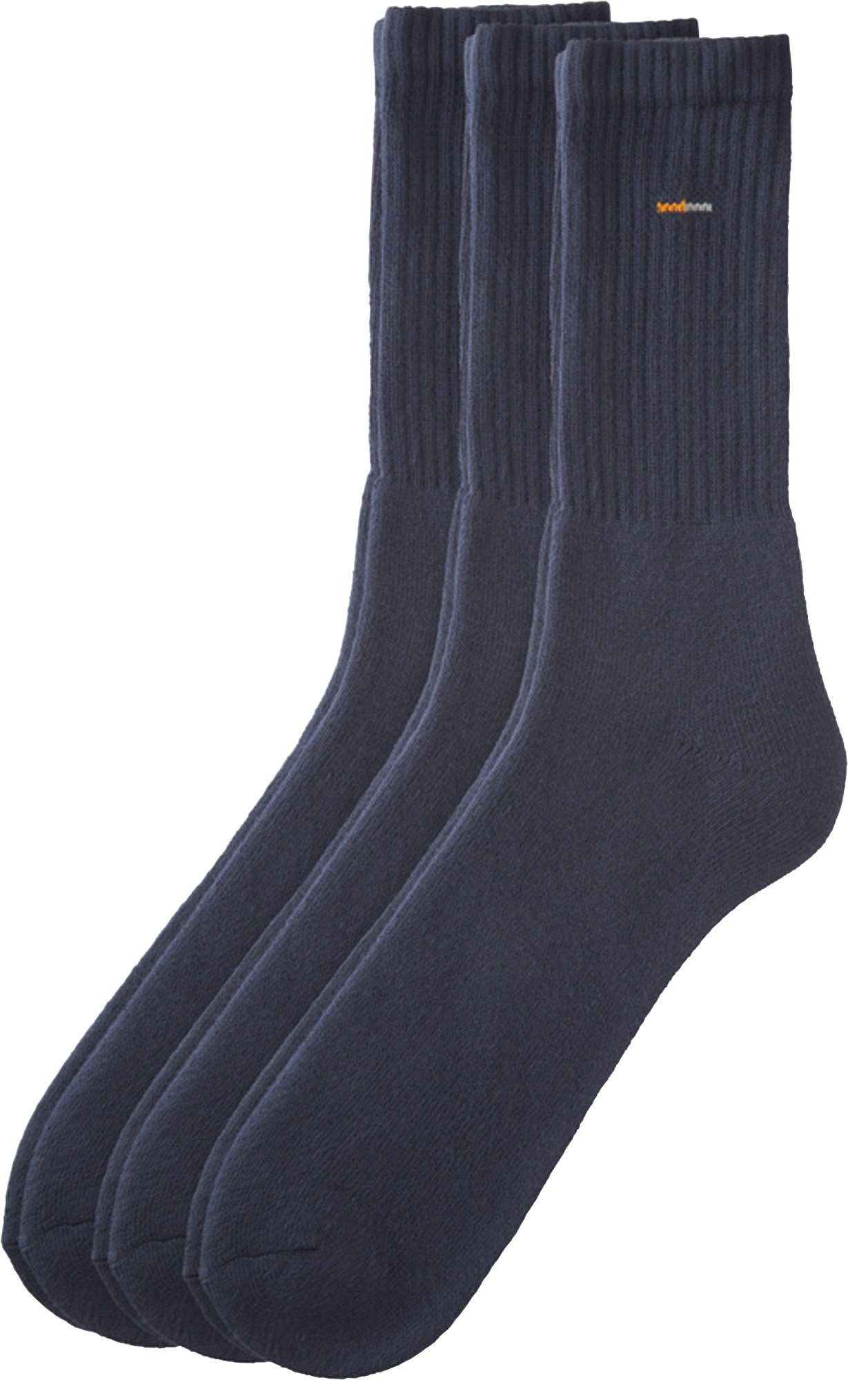 Camano Socken Unisex-Sportsocken 3 dunkelblau Uni Paar