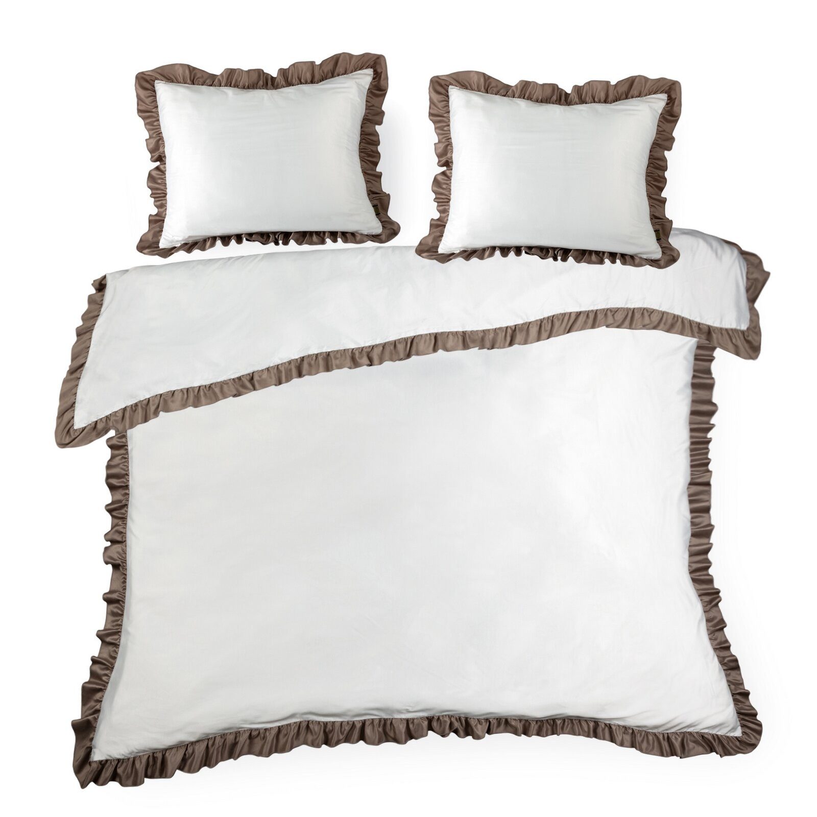 Eurofirany Bettwäsche LAURA ELIZA, 55 % Baumwolle, 45 % Polyester, 3 teilig günstig online kaufen