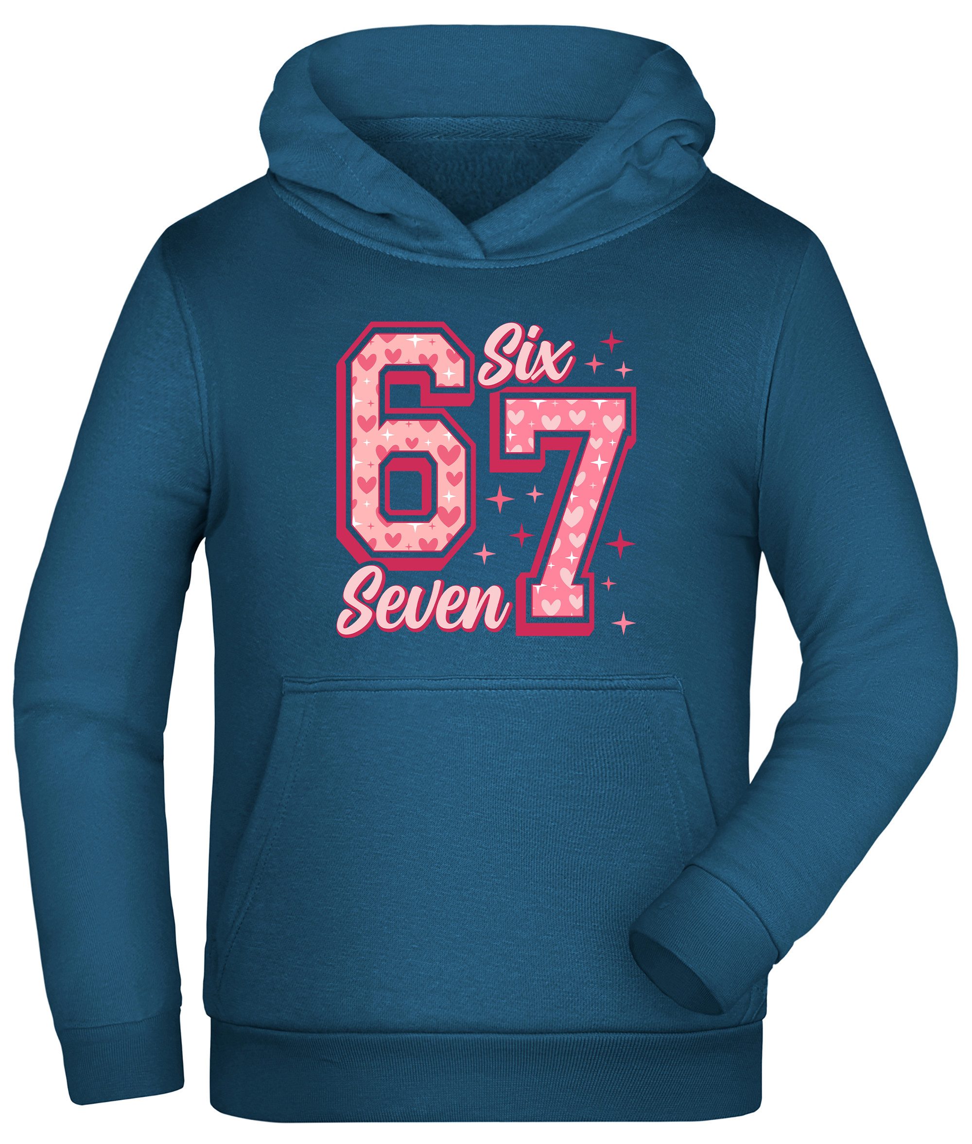 MyDesign24 Hoodie Kinder 67 Kapuzensweatshirt Kapuzenpullover mit six seven Aufdruck i776