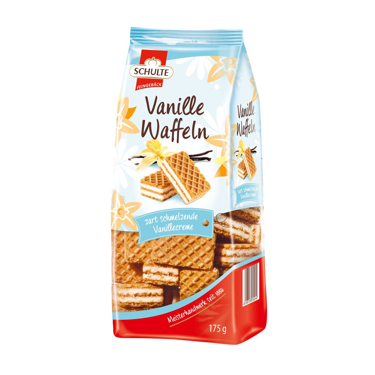Schulte Kekse, Schulte Vanille Waffeln mit Vanillefüllung knusprig zart 175g