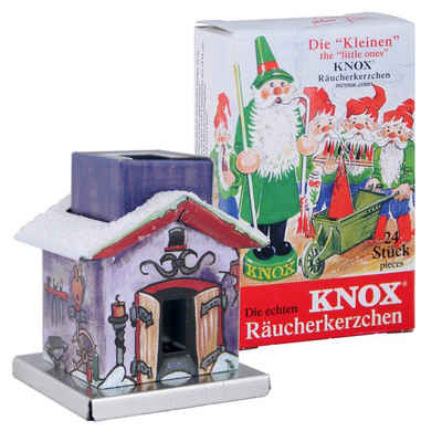 KNOX Räucherhaus »Schmiede (Mini) inkl. 24 Räucherkerzen "Bunte Mischung"«, Räucherkerzen Größe S, Räucherhaus aus Metall