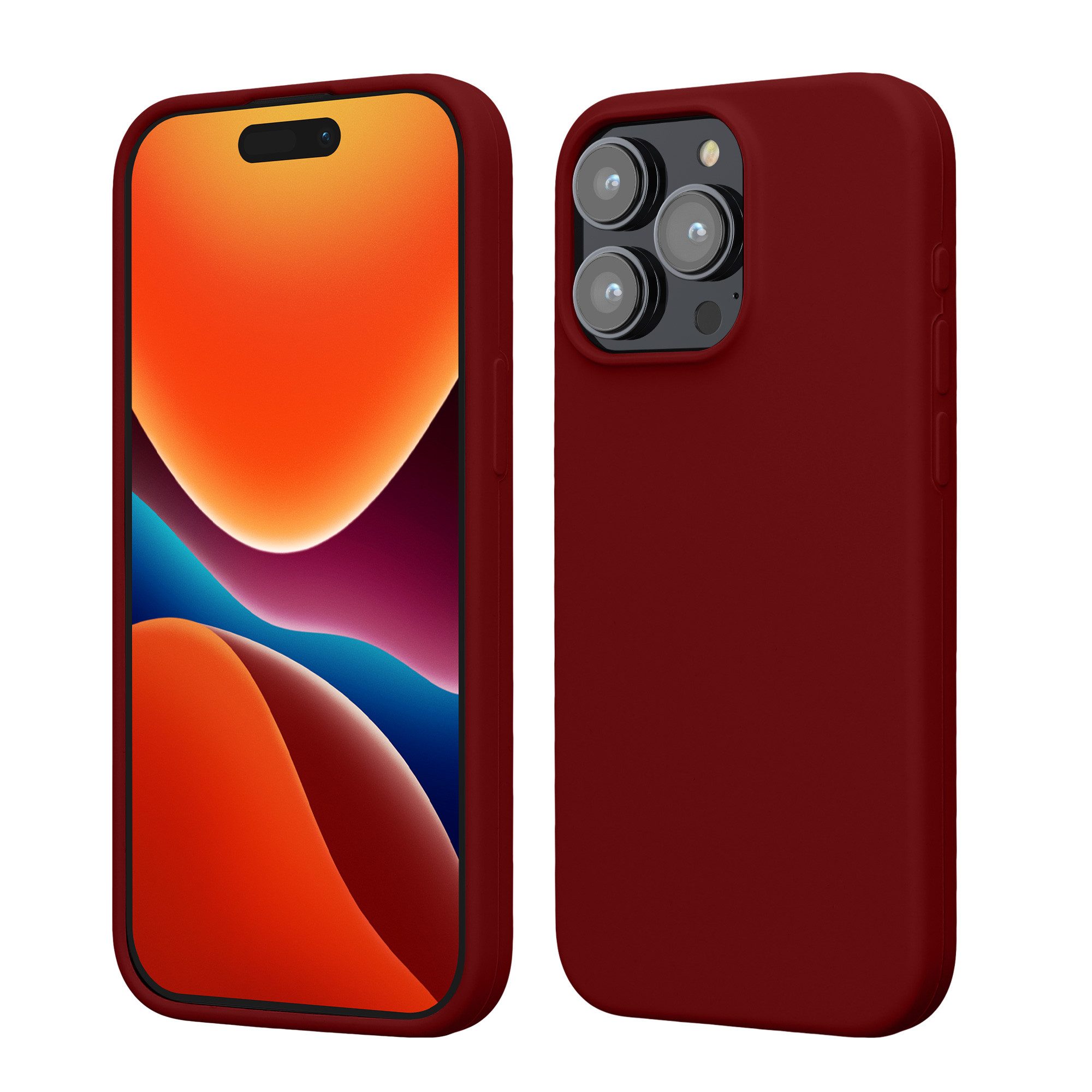 kwmobile Handyhülle Hülle für Apple iPhone 15 Pro Max, Hülle Silikon gummiert - Handyhülle - Handy Case Cover