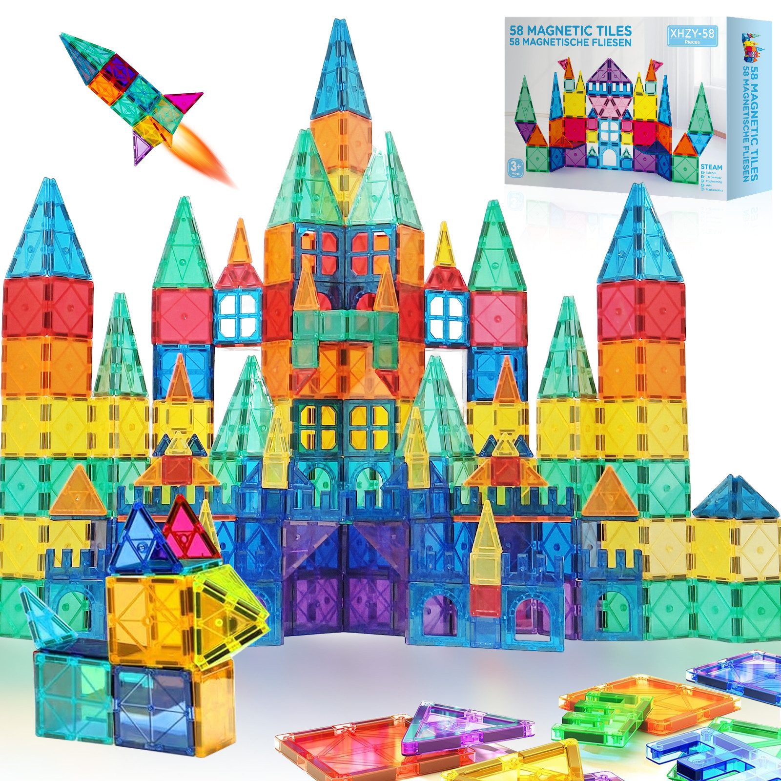 Comfy Mate 58-teiliges Magnetisches Spielzeug Set günstig online kaufen