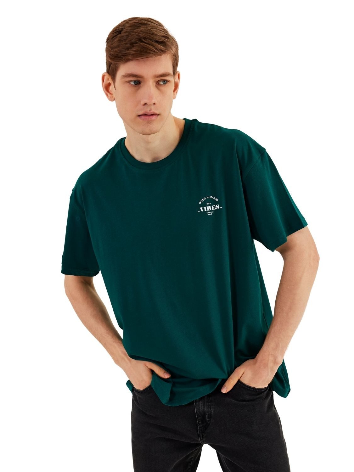 COMEOR Oversize-Shirt Herren T-Shirt: Trendige Urban Streetwear für lässige Styles (1-tlg) mit individuellem Print – Bild 4 von 5