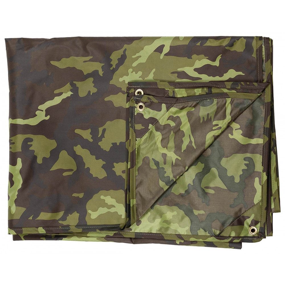 Regenschutzplane Mehrzweckplane, "Tarp", flecktarn, ca. 400 x 500 cm - Farbe: flecktarn