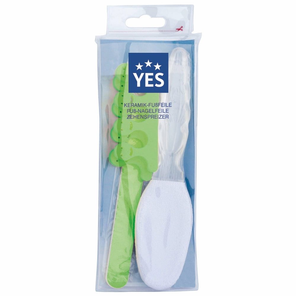 ERBE Maniküre-Pediküre-Set Fußpflege-Set pedi-care Grün mit Keramik-Fußfeile, 1-tlg.