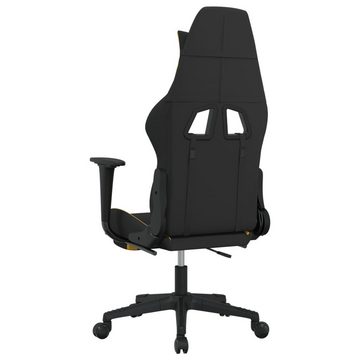 vidaXL Bürostuhl Gaming-Stuhl mit Fußstütze Schwarz und Gelb Stoff