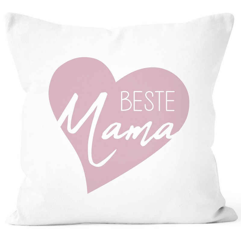 SpecialMe Dekokissen Kissen-Bezug Beste Mama Herz Geschenk für Mama zum Muttertag Weihnachten Geburtstag SpecialMe®