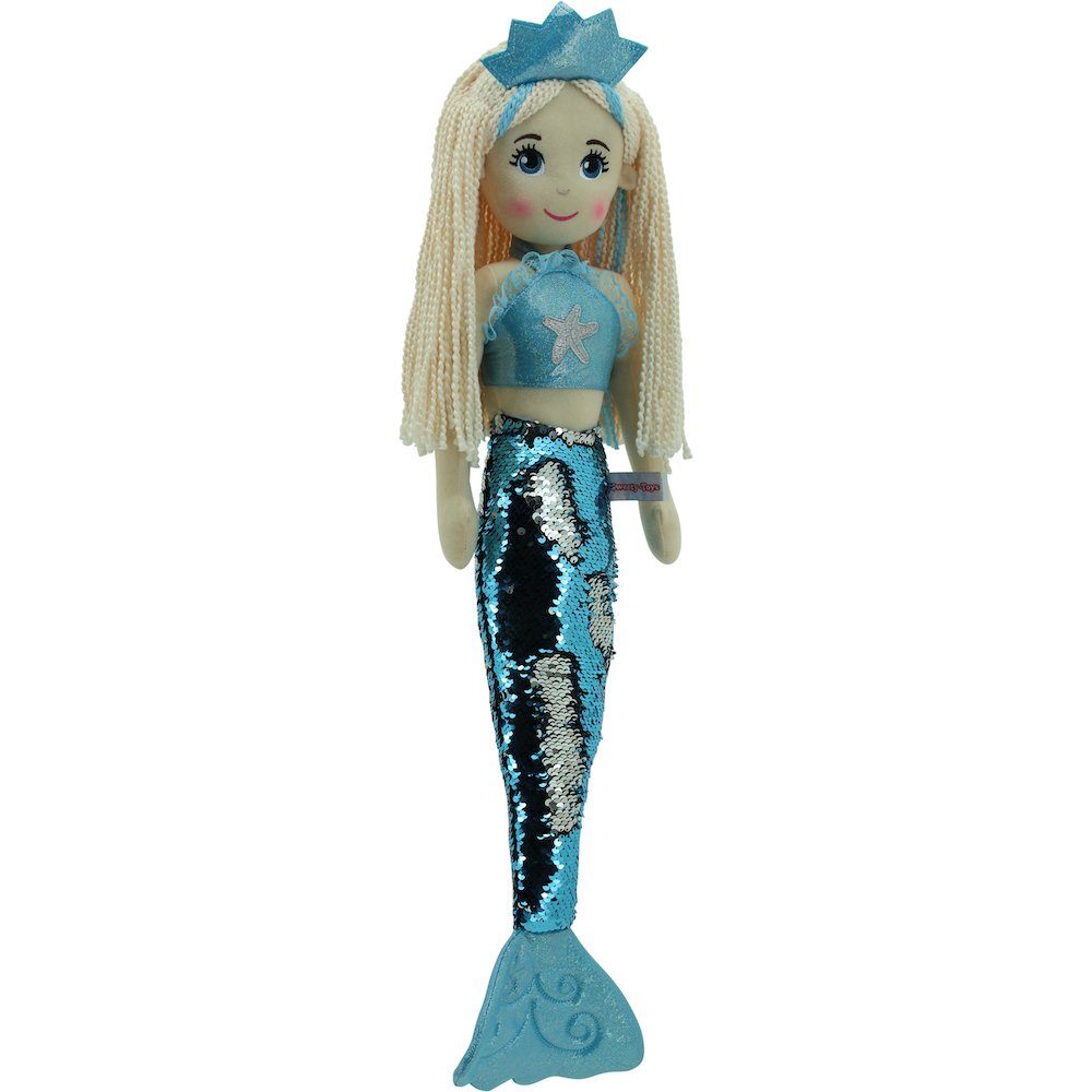 Meerjungfrauenpuppe Sweety Toys 11896 Stoffpuppe Meerjungfrau Prinzessin 70 cm türkis
