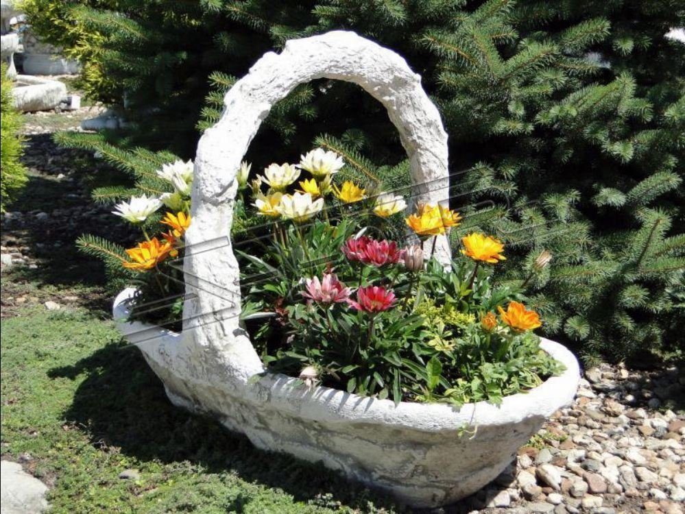 JVmoebel Skulptur Blumenkübel Pflanz Kübel Dekoration Figur Garten Vasen 265