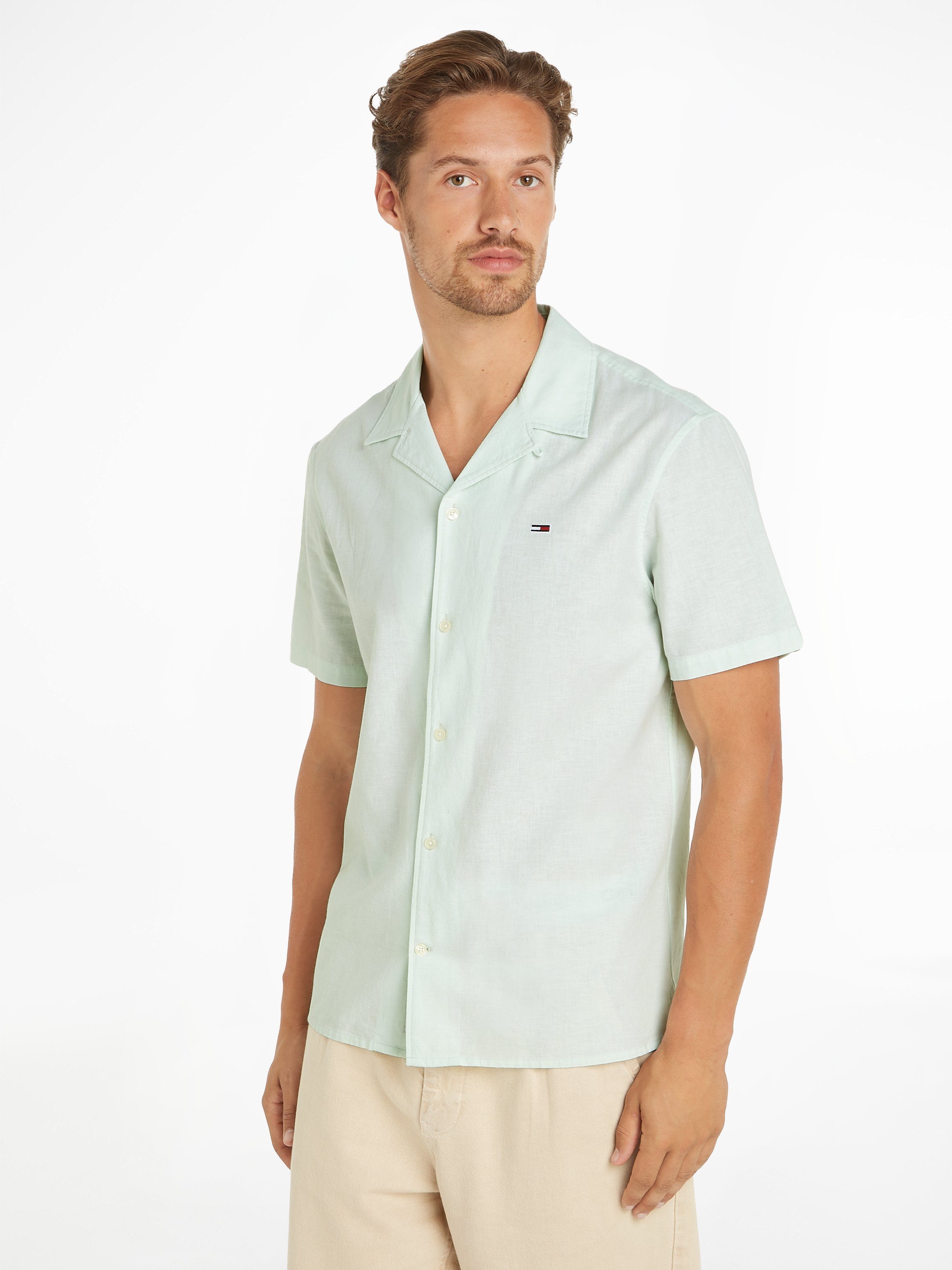 Tommy Jeans Kurzarmhemd TJM LINEN BLEND CAMP SHIRT EXT