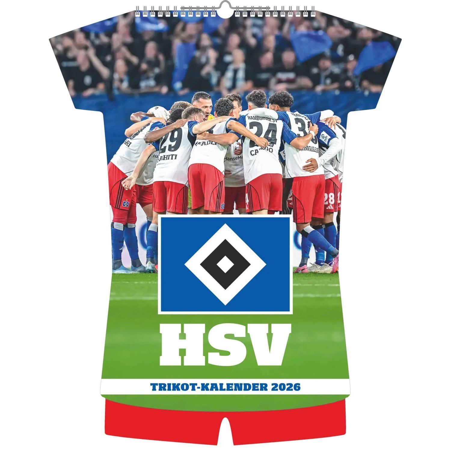 NEUMANN Wandkalender Hamburger SV 2026 - Trikotkalender - Fußball-Kalender -...