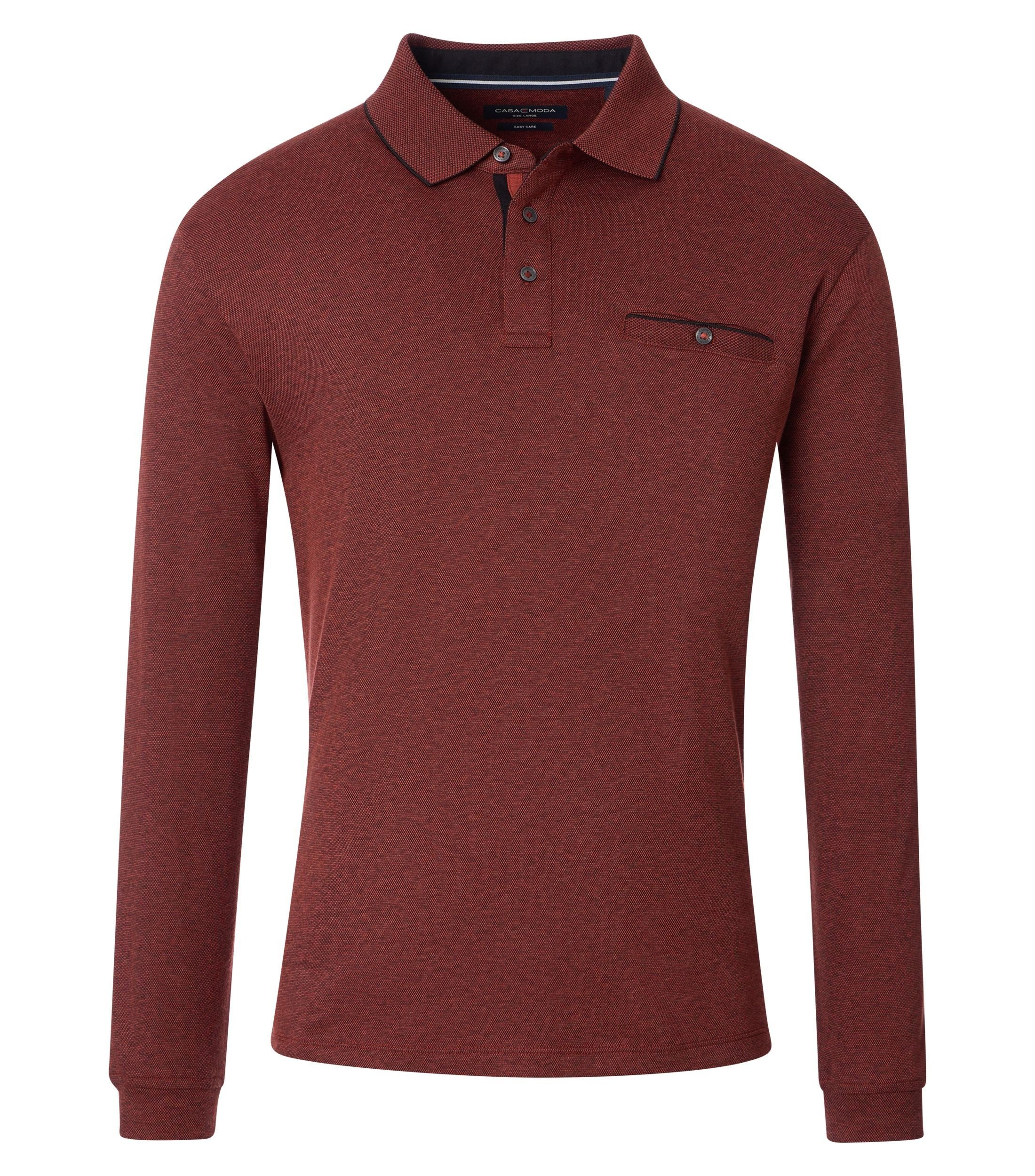 CASAMODA Langarm-Poloshirt CASAMODA Polo-Shirt Langarm uni