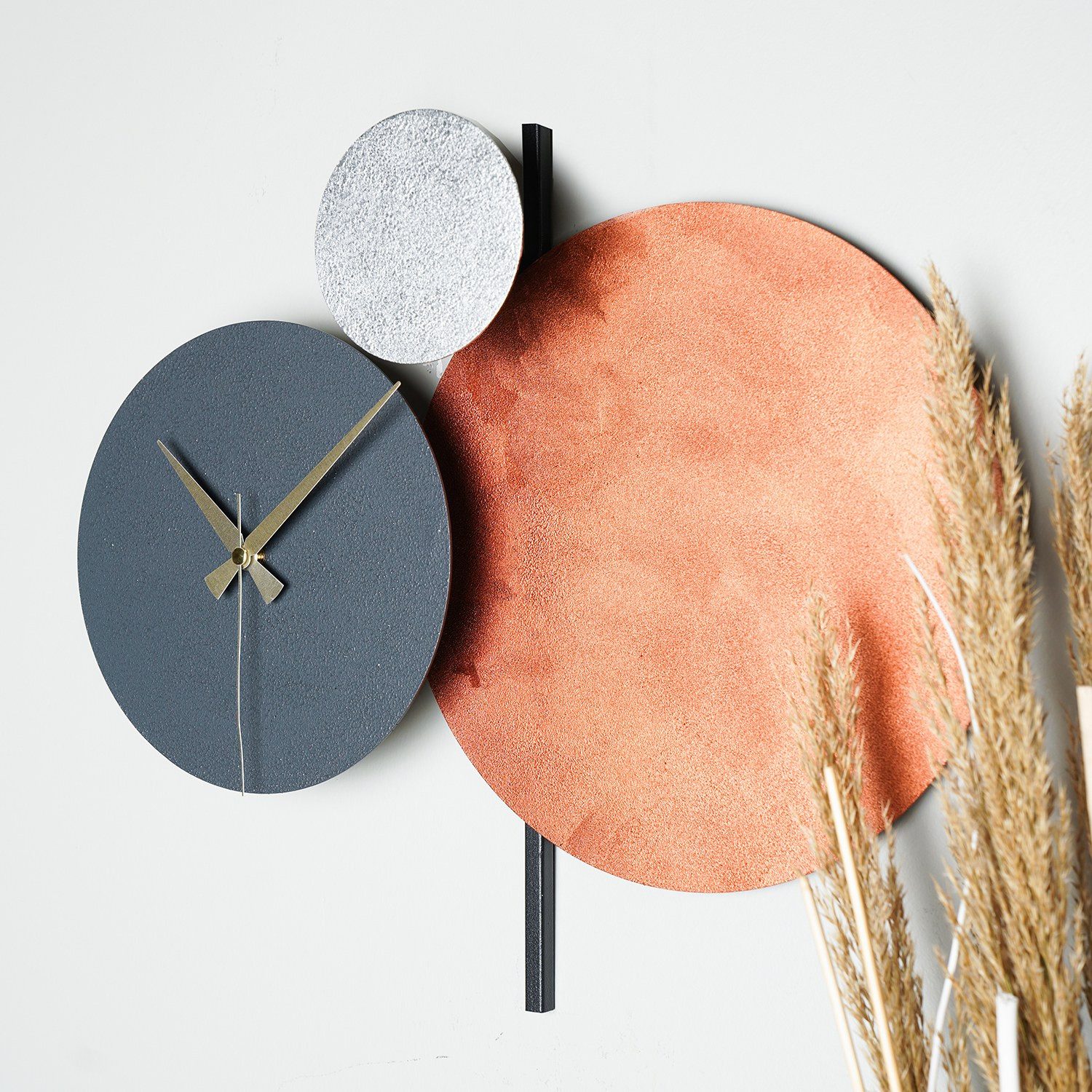 Wallity Wanduhr 100% METAL, 48 x 44 cm N1105