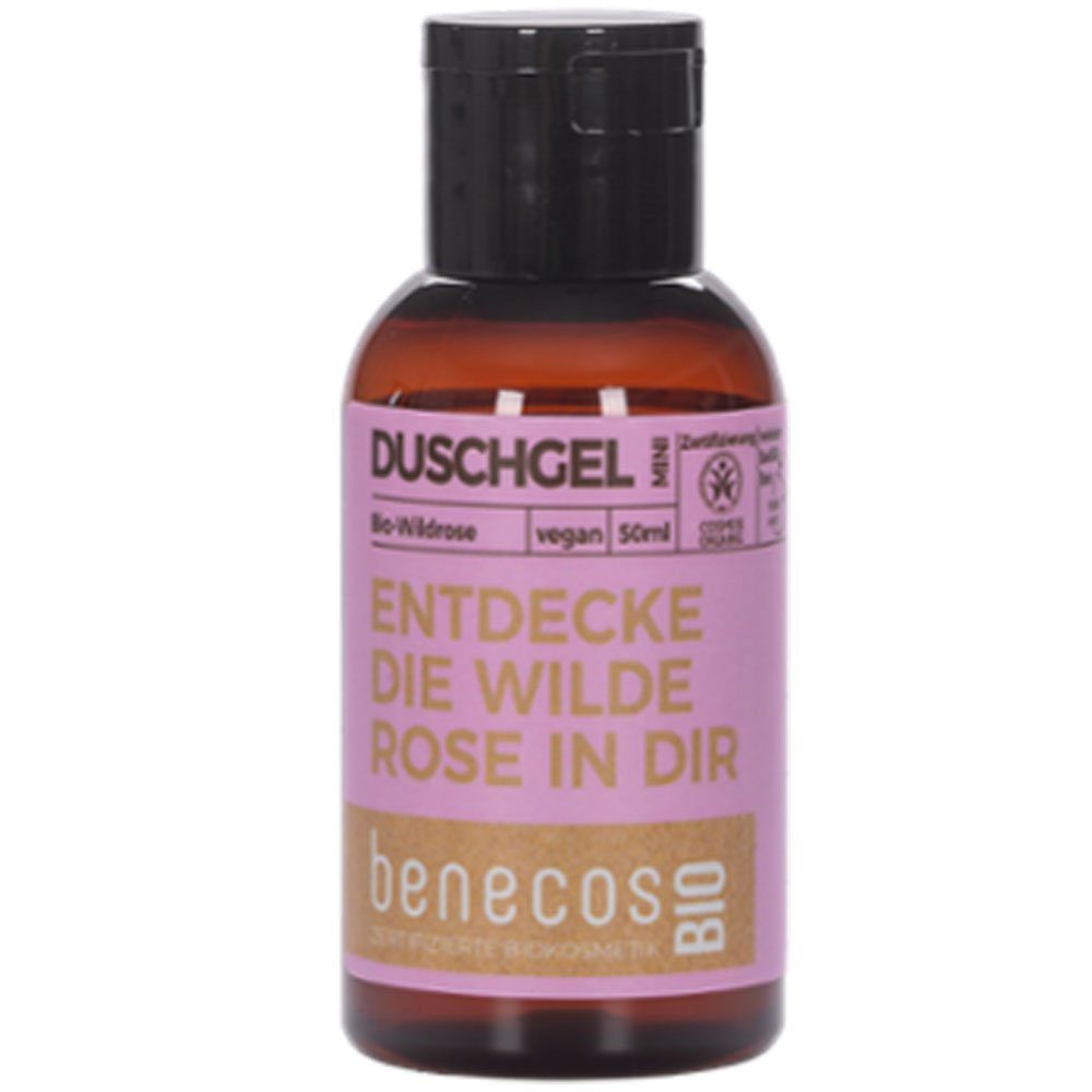 Benecos Duschgel Wildrose, 50 ml