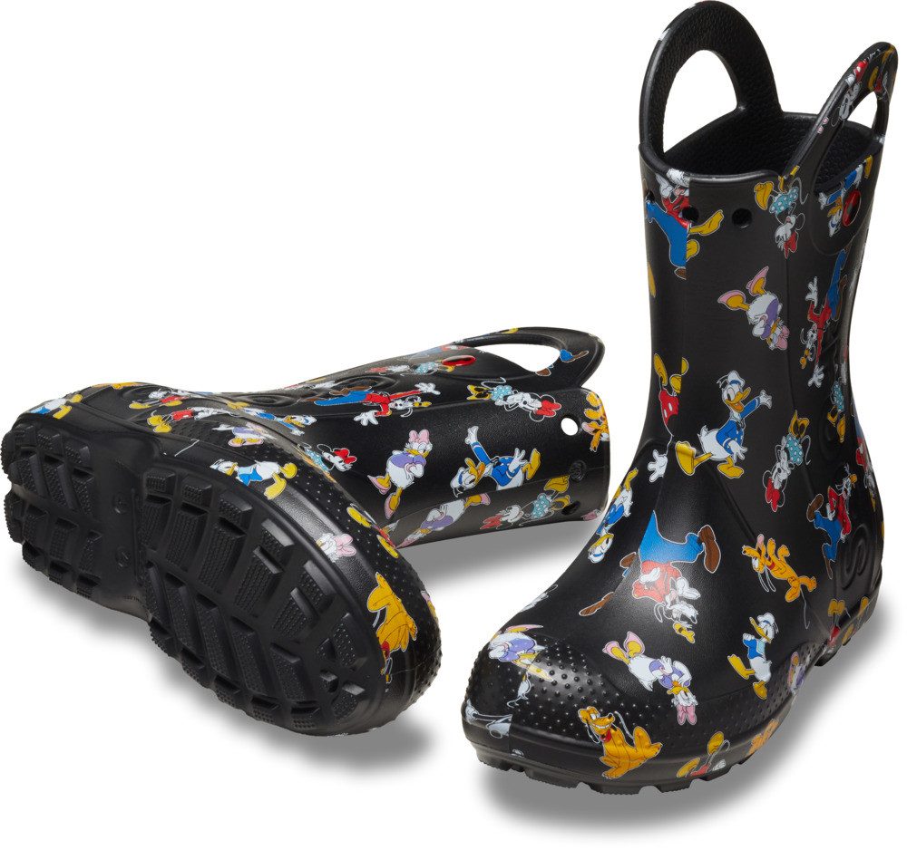 Crocs Kids' Mickey & Friends Handle It Gummistiefel Regenstiefel, Matschstiefel mit coolem Motiv