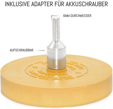 Werk Alpha Schleifaufsatz Folienradierer mit Adapter für Akkuschrauber und Bohrmaschine Ø 90 mm, 1-St.