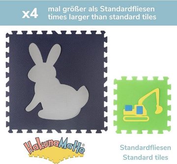 Hakuna Matte Spielmatte Puzzlematte für Babys 1,8x1,8m, 9 XXL-Platten 60x60cm, Krabbelmatte