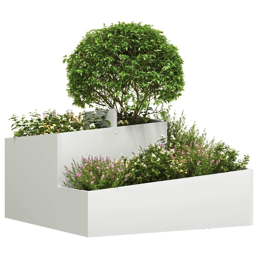 vidaXL Blumentopf Gartenblumentopf Weiß 80 x günstig online kaufen