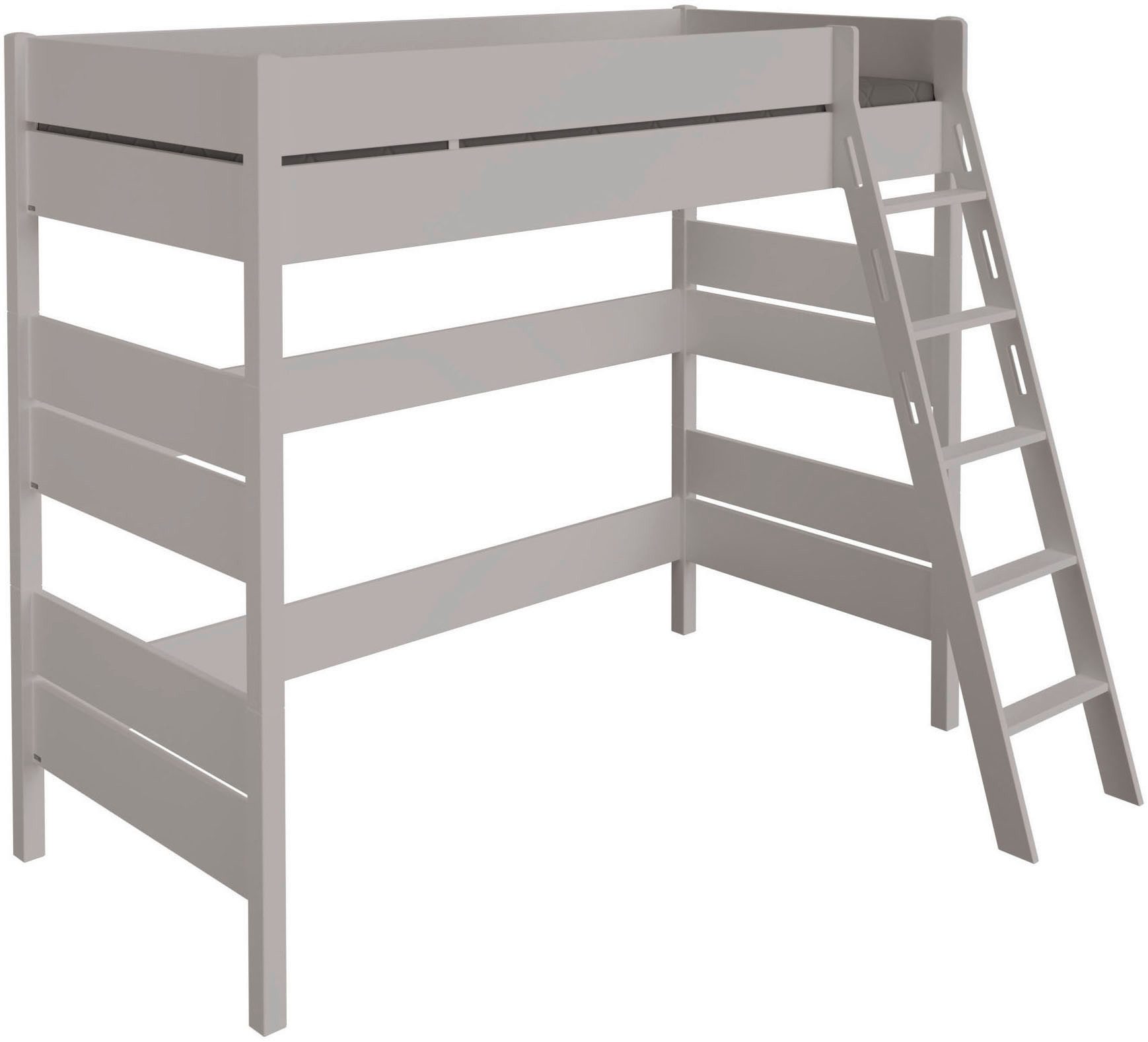 PAIDI Spielbett TIAGO in verschiedenen Größen und Farben, Hochbett mit Leiter (Höhe 180 cm, 120kg Tragkraft, 5 Jahre Garantie), Rausfallschutz, geprüfte Sicherheit, umbaubares Bett mit Massivholz