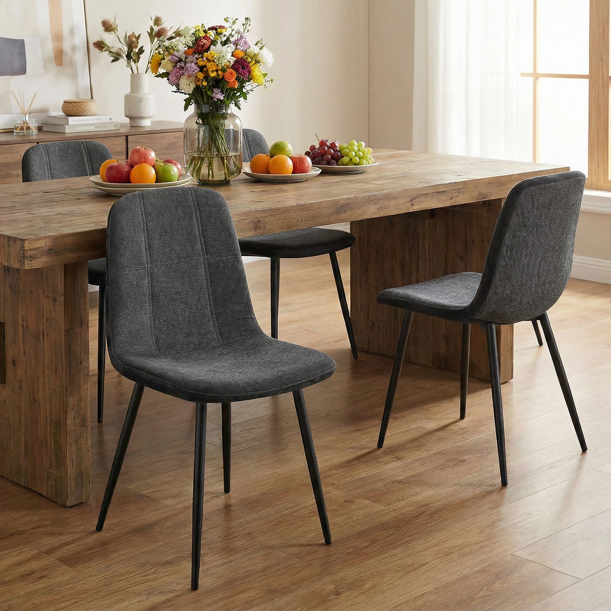 VASAGLE Esszimmerstuhl Metallbeine, verstellbare Füße, pflegeleicht (2 St), günstig online kaufen