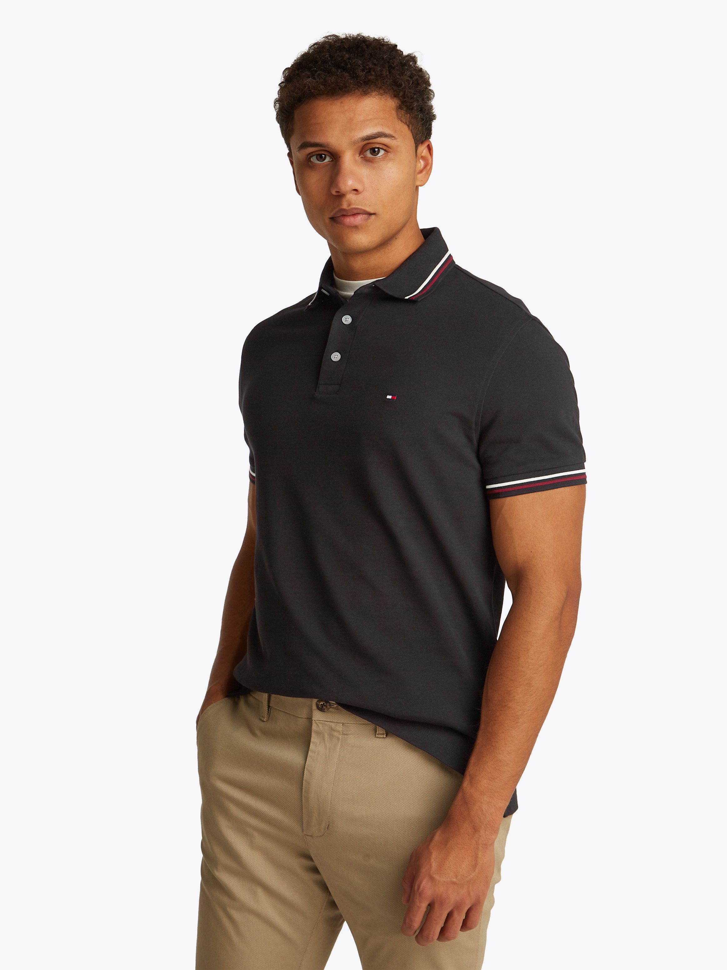 Tommy Hilfiger Poloshirt TIPPED SLIM FIT POLO mit Kontrast-Details günstig online kaufen