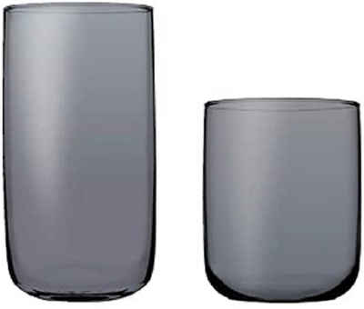 Pasabahce Glas 3-Teilig Iconic Wassergläser Grauer Wasser-Gläser Ikonisches Hi-Ball