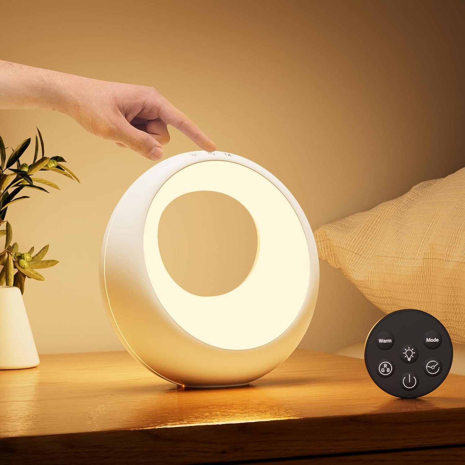 BlingBin LED Nachttischlampe Touch Dimmbar, RGB günstig online kaufen