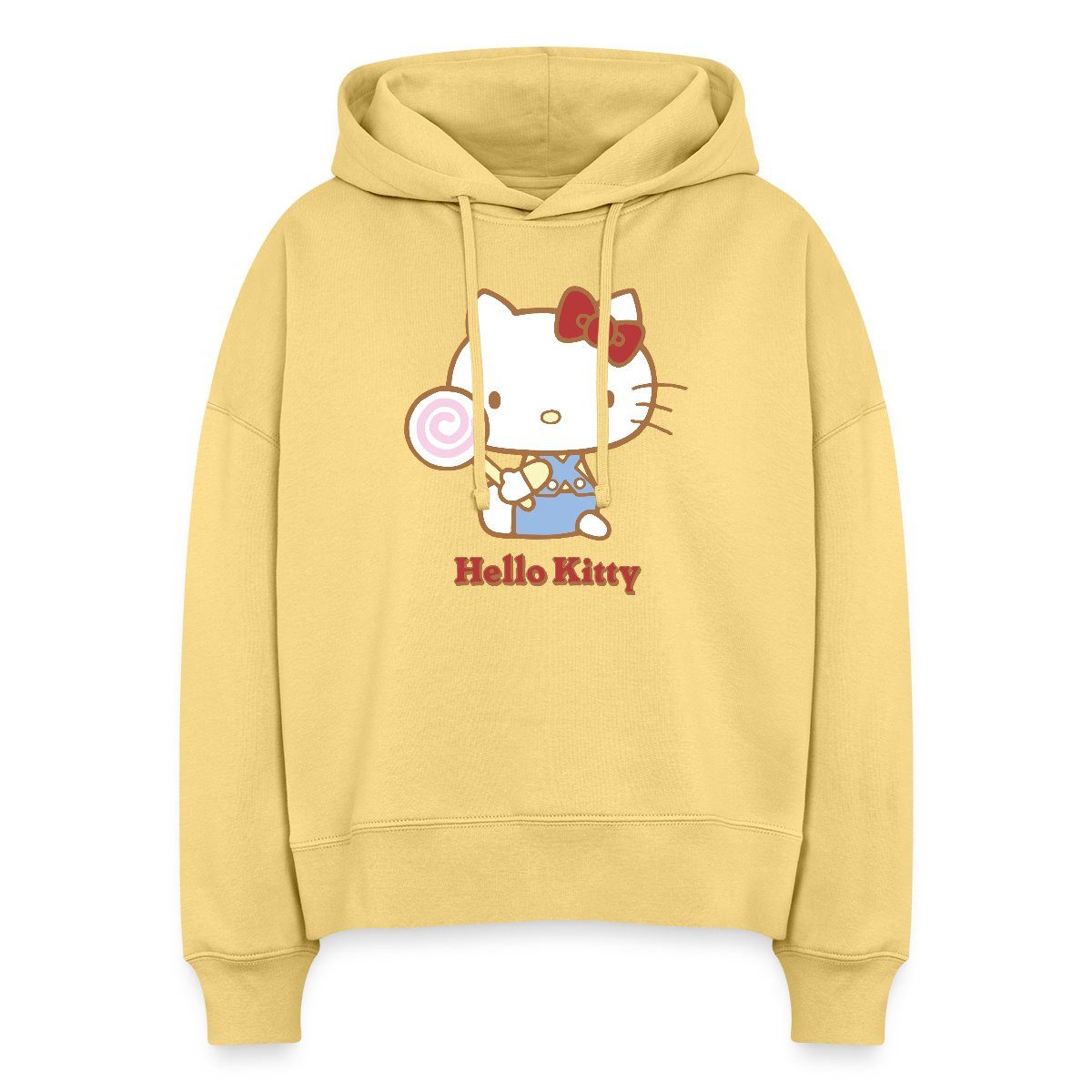 Hoodie Hello Kitty Mit Lollipop Frauen Boxy Organic Hoodie