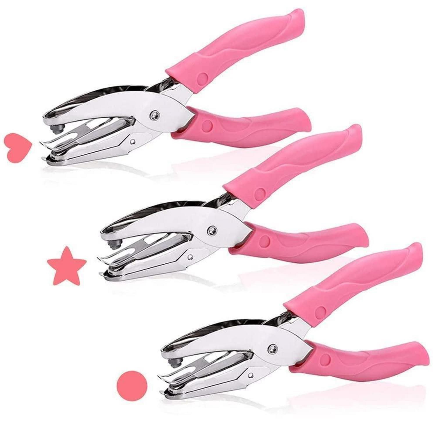 LuxusKollektion Lochstanzer 3er Set Locher Handgrifflegierter Metall 3-Lochformen