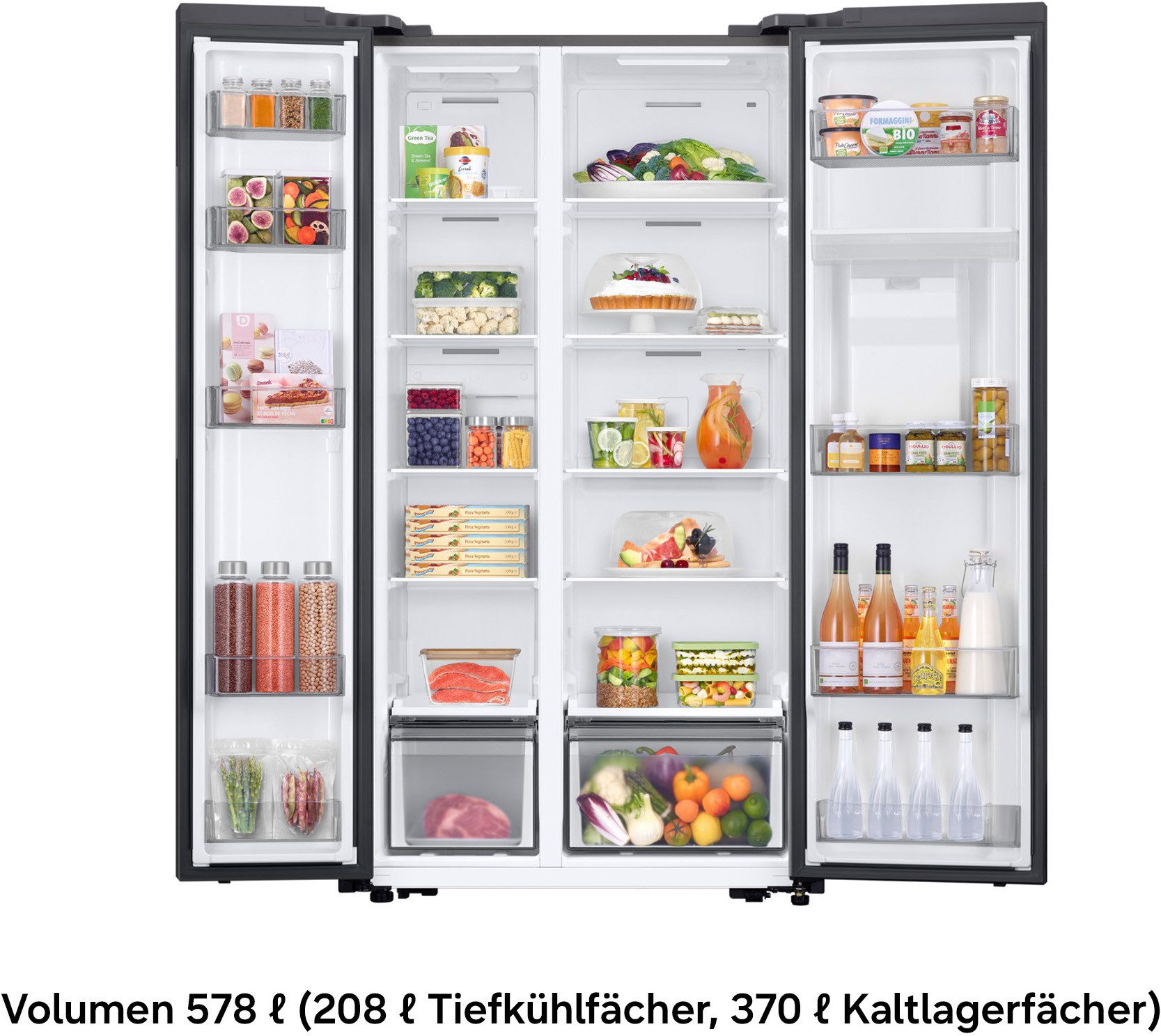 Samsung Side-by-Side RS4000 RS57DG410EM9, 178 cm hoch, 91,2 cm breit, mit Wasserspender, No Frost+, AI Energy Mode, SpaceMax